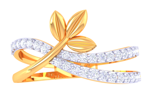Printable 3D jewelry model of Lady diamond ring 3D Model