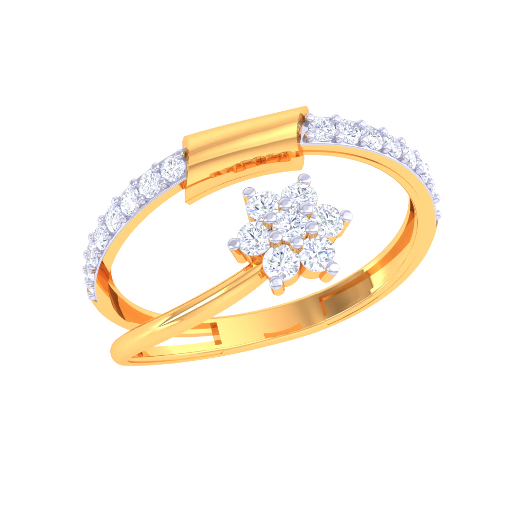 Printable 3D jewelry model of Lady diamond ring 3D Model .c4d .max .obj .3ds .fbx .stl .blend 