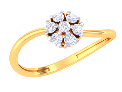 Printable 3D jewelry model of Lady diamond ring 3Dモデル