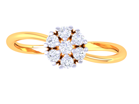 Printable 3D jewelry model of Lady diamond ring 3D Modell