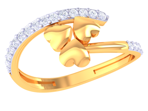 Printable 3D jewelry model of Lady diamond ring Modello 3D