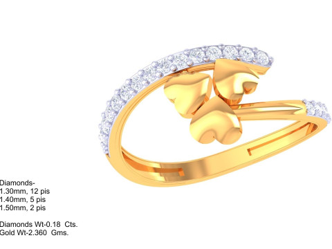 Printable 3D jewelry model of Lady diamond ring Model 3D