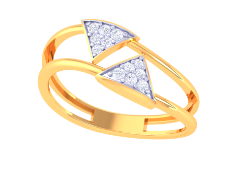 Printable 3D jewelry model of Lady diamond ring Modello 3D
