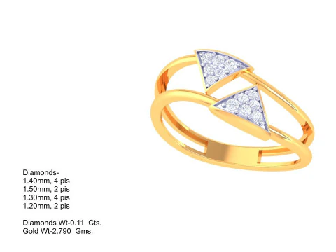 Printable 3D jewelry model of Lady diamond ring 3D Model