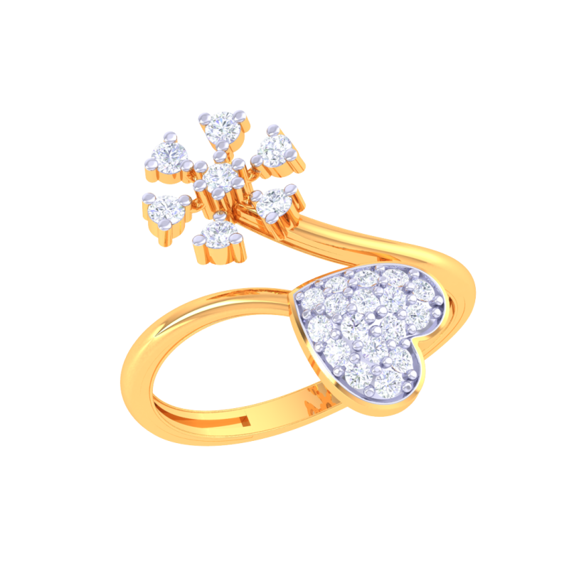 Printable 3D jewelry model of Lady diamond ring Modèle 3D .c4d .max .obj .3ds .fbx .stl .blend