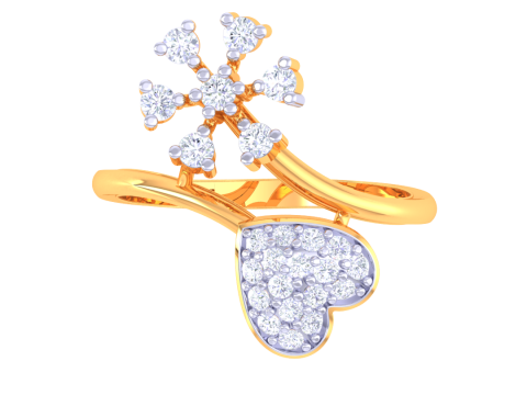 Printable 3D jewelry model of Lady diamond ring Modèle 3D