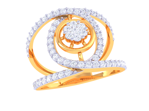 Printable 3D jewelry model of Lady diamond ring Modèle 3D