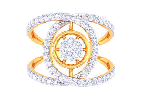 Printable 3D jewelry model of Lady diamond ring Model 3D
