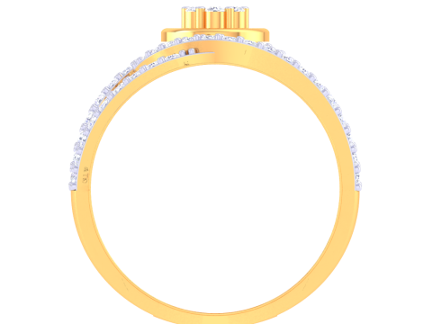 Printable 3D jewelry model of Lady diamond ring Model 3D