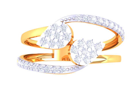 Printable 3D jewelry model of Lady diamond ring 3D मॉडल