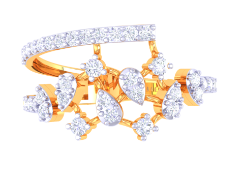 Printable 3D jewelry model of Lady diamond ring 3D Modell