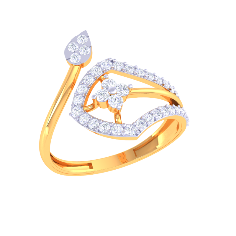 Printable 3D jewelry model of Lady diamond ring Model 3D .c4d .max .obj .3ds .fbx .stl .blend 