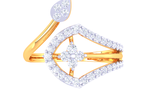Printable 3D jewelry model of Lady diamond ring Model 3D