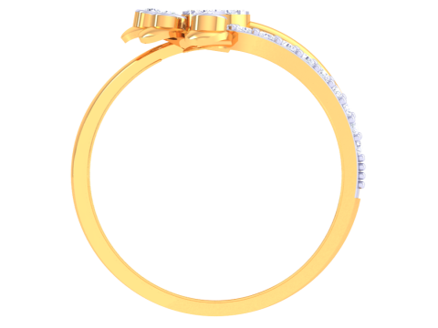 Printable 3D jewelry model of Lady diamond ring 3Dモデル