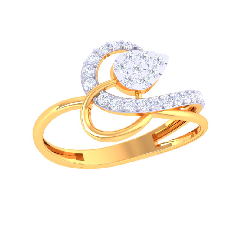 Printable 3D jewelry model of Lady diamond ring 3D मॉडल .c4d .max .obj .3ds .fbx .stl .blend 
