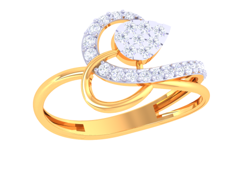 Printable 3D jewelry model of Lady diamond ring 3D 模型