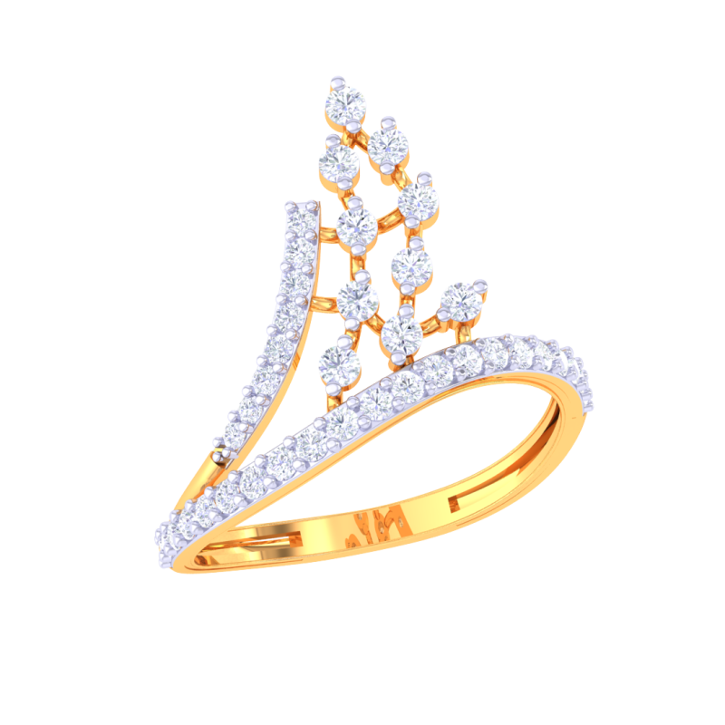 Printable 3D jewelry model of Lady diamond ring Model 3D .c4d .max .obj .3ds .fbx .stl .blend