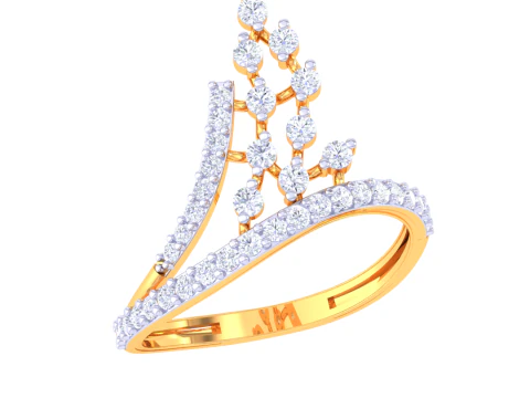 Printable 3D jewelry model of Lady diamond ring 3D Model
