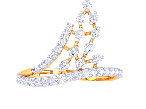 Printable 3D jewelry model of Lady diamond ring Model 3D