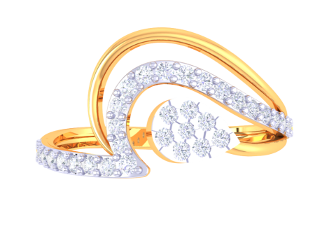 Printable 3D jewelry model of Lady diamond ring 3D Model