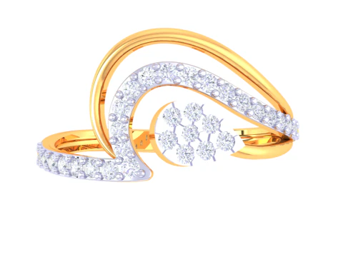 Printable 3D jewelry model of Lady diamond ring 3D Model
