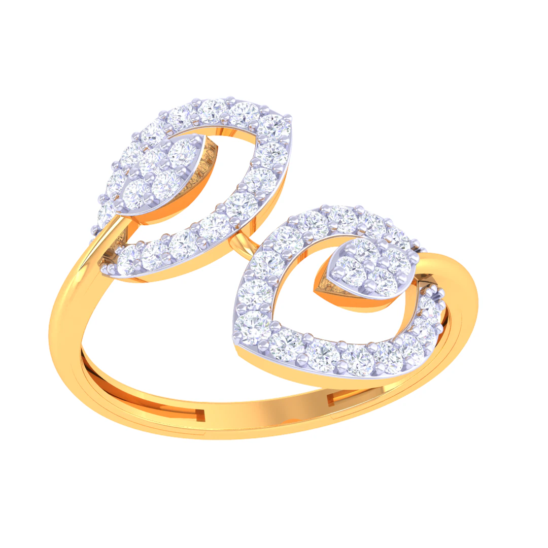 Printable 3D jewelry model of Lady diamond ring 3D Model .c4d .max .obj .3ds .fbx .stl .blend 
