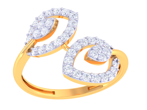 Printable 3D jewelry model of Lady diamond ring 3D Model