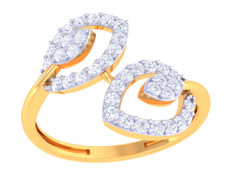 लेडी हीरे की अंगूठी का प्रिंट करने योग्य 3डी आभूषण मॉडल 3D मॉडल