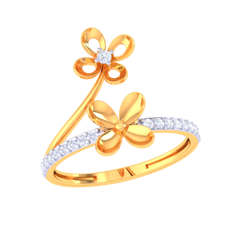 Printable 3D jewelry model of Lady diamond ring Modelo 3D .c4d .max .obj .3ds .fbx .stl .blend