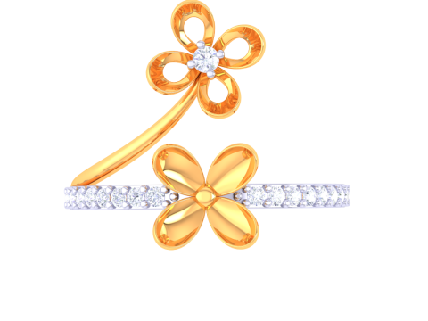 Printable 3D jewelry model of Lady diamond ring Modelo 3D