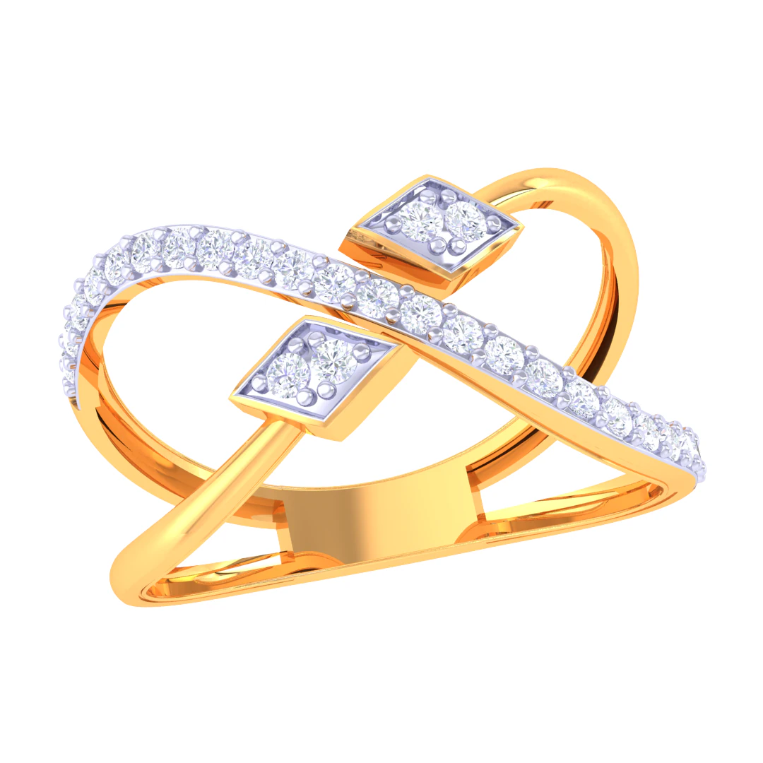 Printable 3D jewelry model of Lady diamond ring 3D Model .c4d .max .obj .3ds .fbx .stl .blend