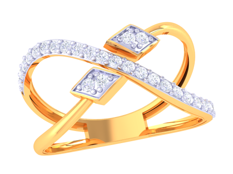Printable 3D jewelry model of Lady diamond ring 3D Model
