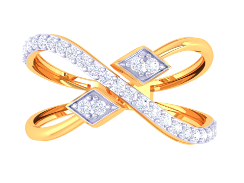 Printable 3D jewelry model of Lady diamond ring Modelo 3D