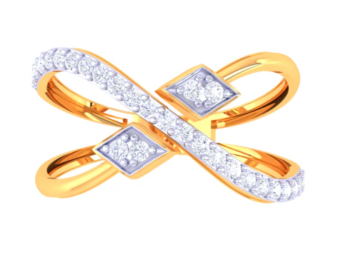 Printable 3D jewelry model of Lady diamond ring 3D Model