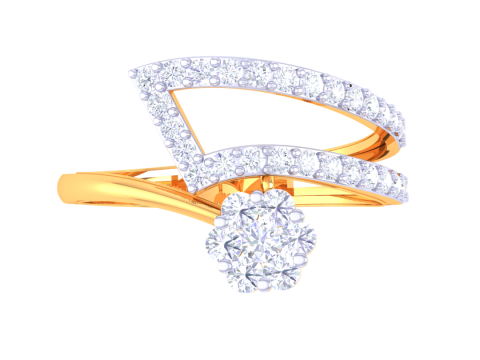 Printable 3D jewelry model of Lady diamond ring 3D Model