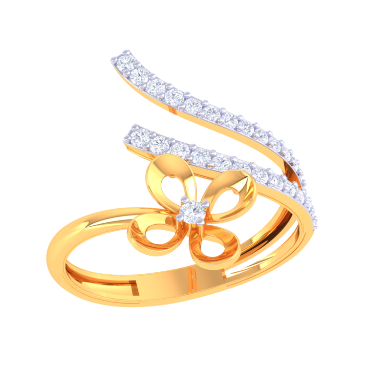 Printable 3D jewelry model of Lady diamond ring Modello 3D .c4d .max .obj .3ds .fbx .stl .blend 