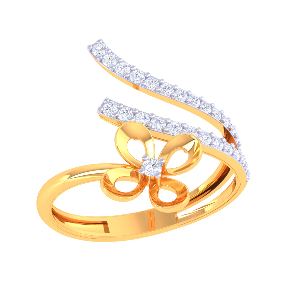 Printable 3D jewelry model of Lady diamond ring 3D Model .c4d .max .obj .3ds .fbx .stl .blend 