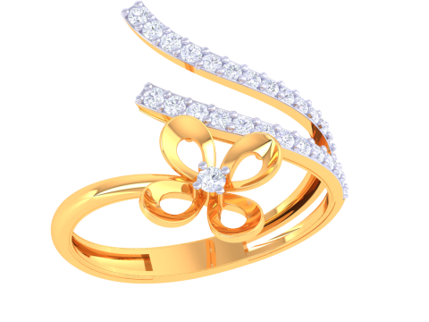 Printable 3D jewelry model of Lady diamond ring 3D Модель