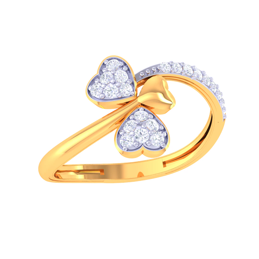 Printable 3D jewelry model of Lady diamond ring 3D Model .c4d .max .obj .3ds .fbx .stl .blend 