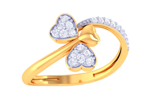 लेडी हीरे की अंगूठी का प्रिंट करने योग्य 3डी आभूषण मॉडल 3D मॉडल