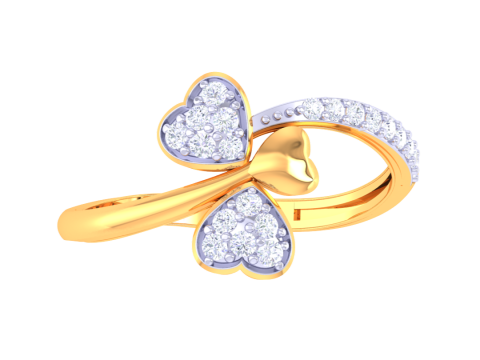 Printable 3D jewelry model of Lady diamond ring Modelo 3D