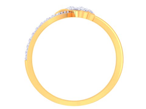 Printable 3D jewelry model of Lady diamond ring Modelo 3D