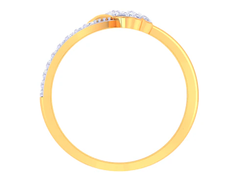 Printable 3D jewelry model of Lady diamond ring 3D Model
