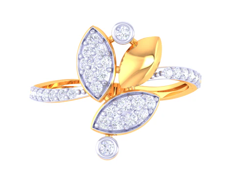 Printable 3D jewelry model of Lady diamond ring 3D Model