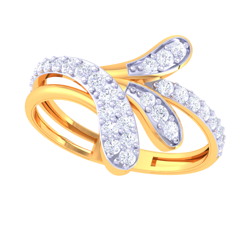 Printable 3D jewelry model of Lady diamond ring 3D मॉडल .c4d .max .obj .3ds .fbx .stl .blend