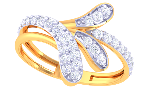 Printable 3D jewelry model of Lady diamond ring 3D मॉडल
