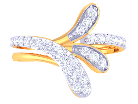 Printable 3D jewelry model of Lady diamond ring 3D मॉडल