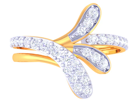 Printable 3D jewelry model of Lady diamond ring 3D Model