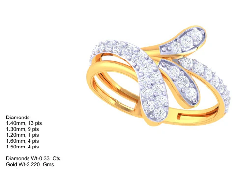 Printable 3D jewelry model of Lady diamond ring 3D Model