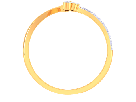 Printable 3D jewelry model of Lady diamond ring Modelo 3D